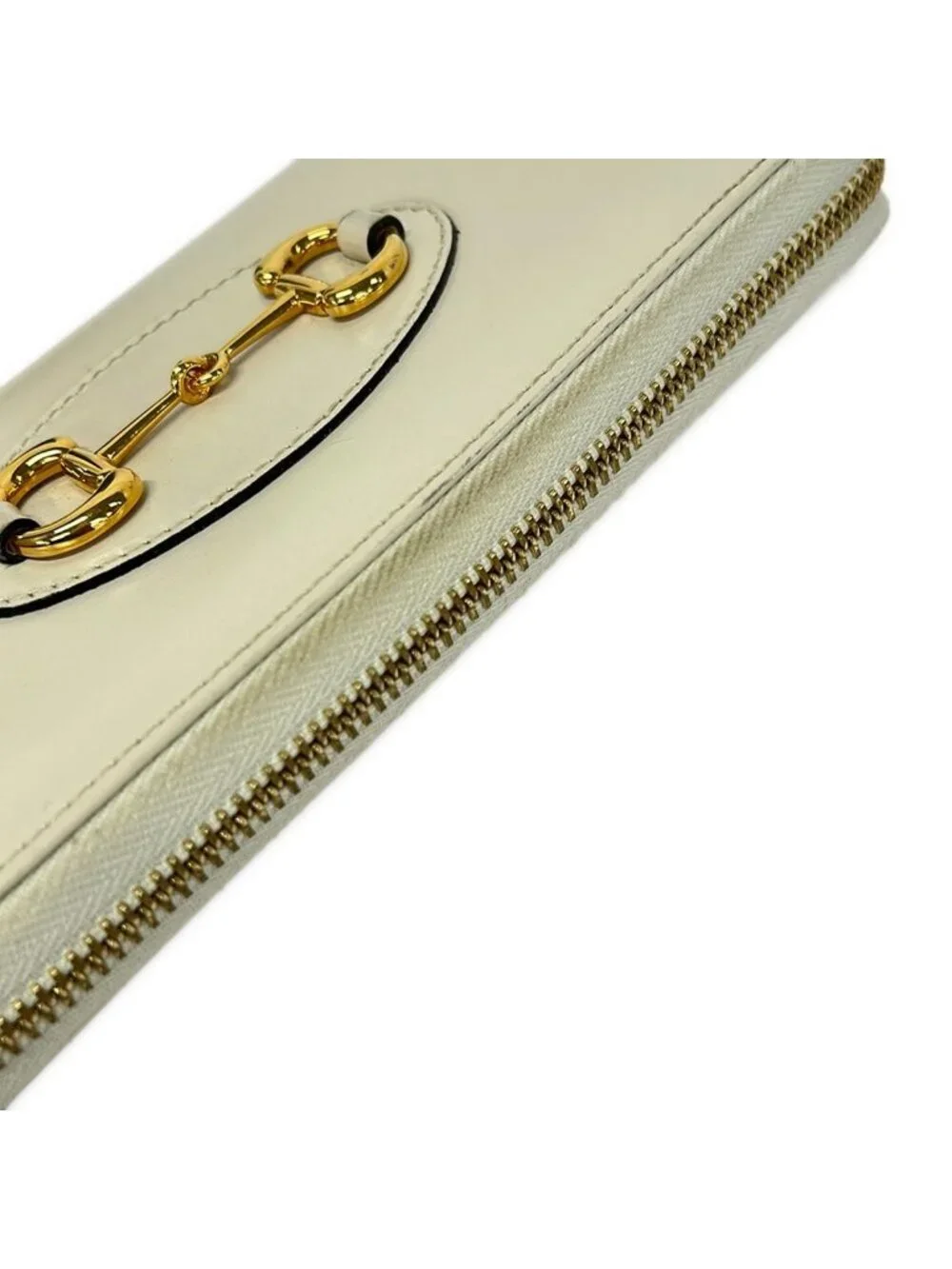 Gucci Wallet Horsebit Ivory Zip Around Leather - Picture 10 of 12